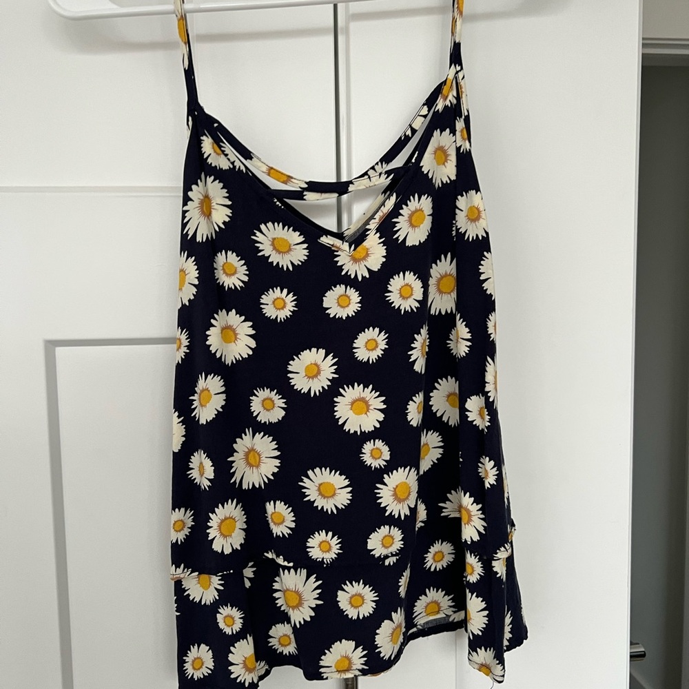 Alya sunflower double layer tank top
